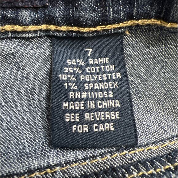 Vintage 90"s Y2K Fluid Preppy Women Gold Embroidery Slit Cuffs Jeans Size 7 - Picture 9 of 11